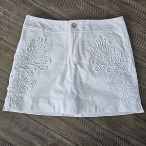 White Embroidered Skirt